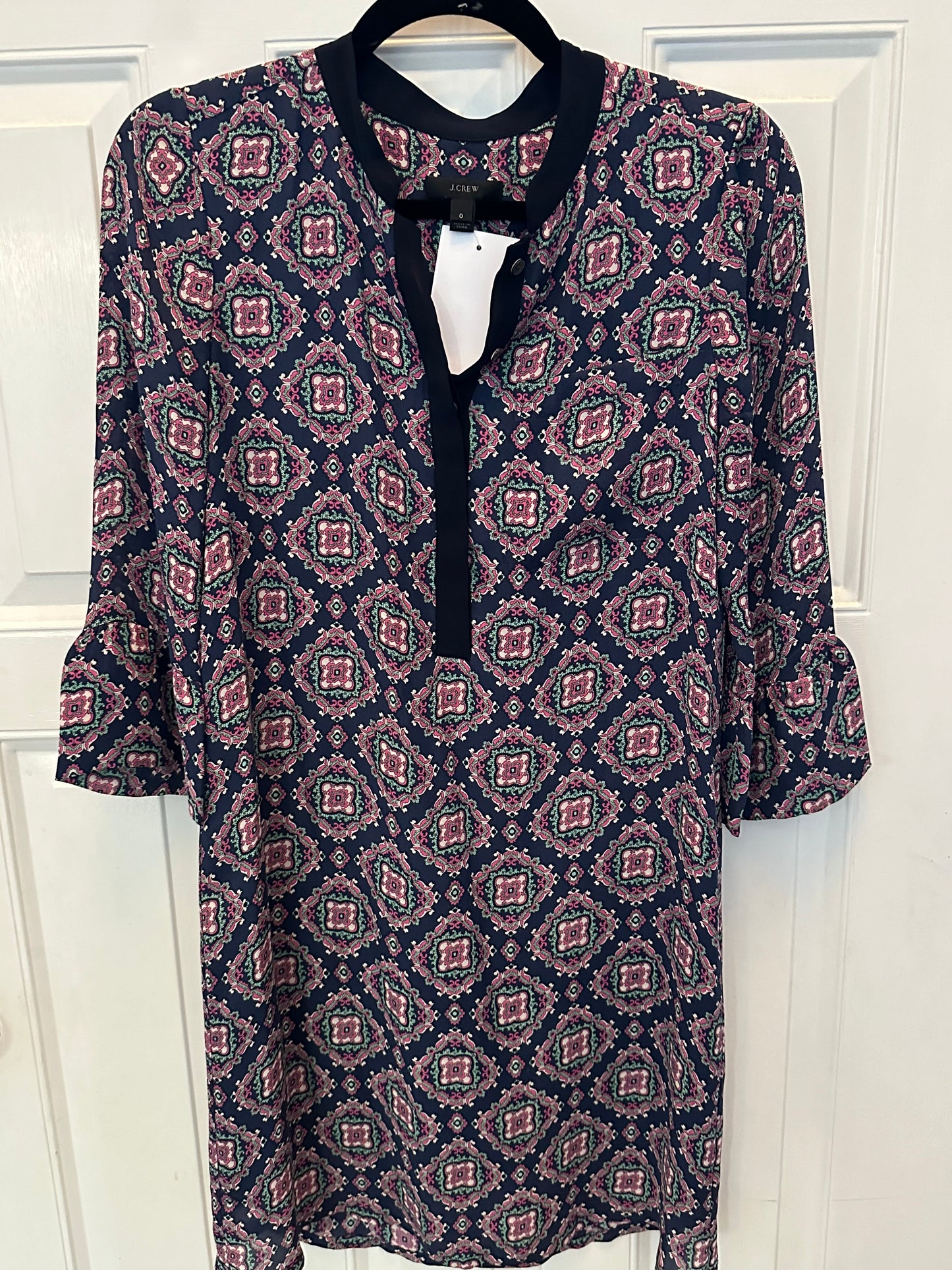 Jcrew Paisley Silk Dress Sz 0 Retail $228
