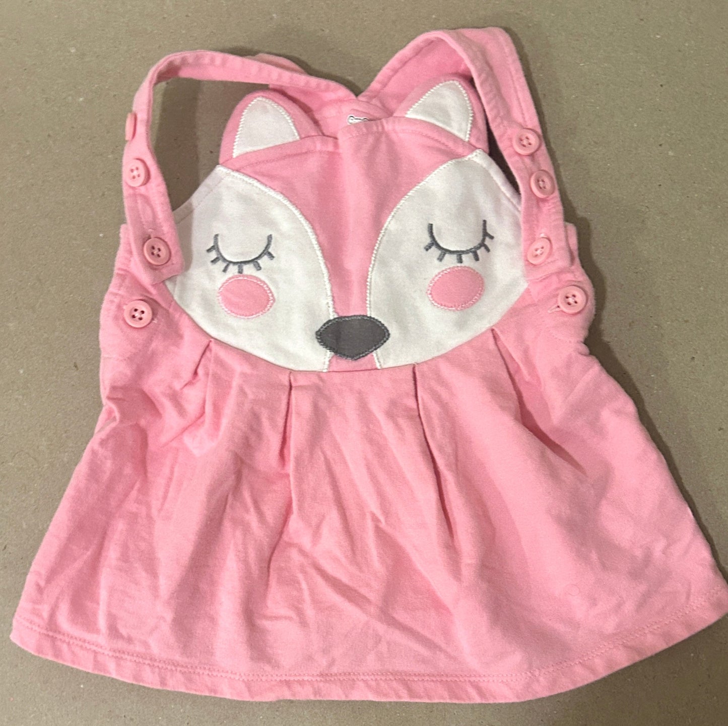 #15 9m Koala Baby Pink Fox Jumper Dress