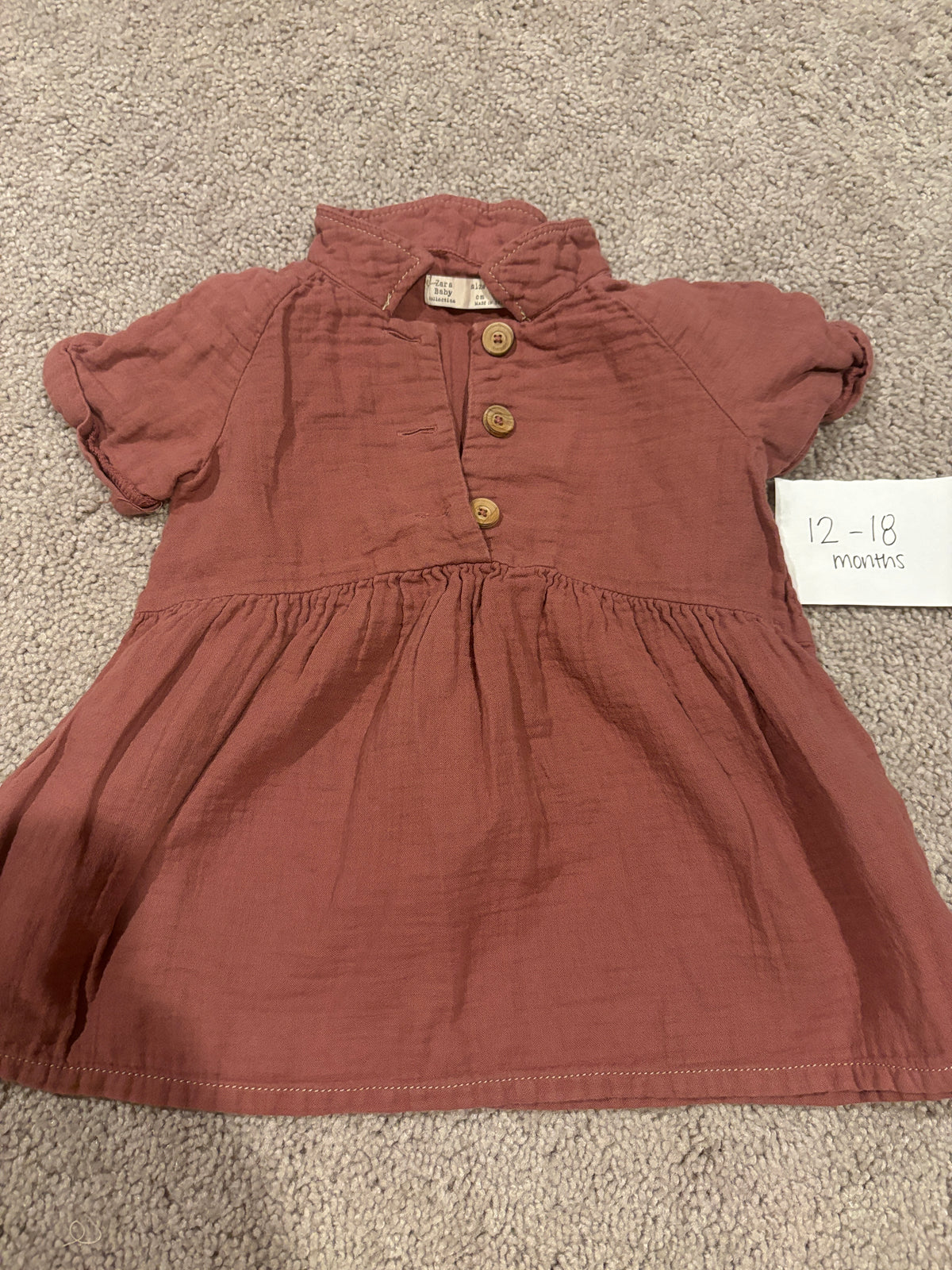 #138 - 12-18 Mo Zara VGUC Rust Dress