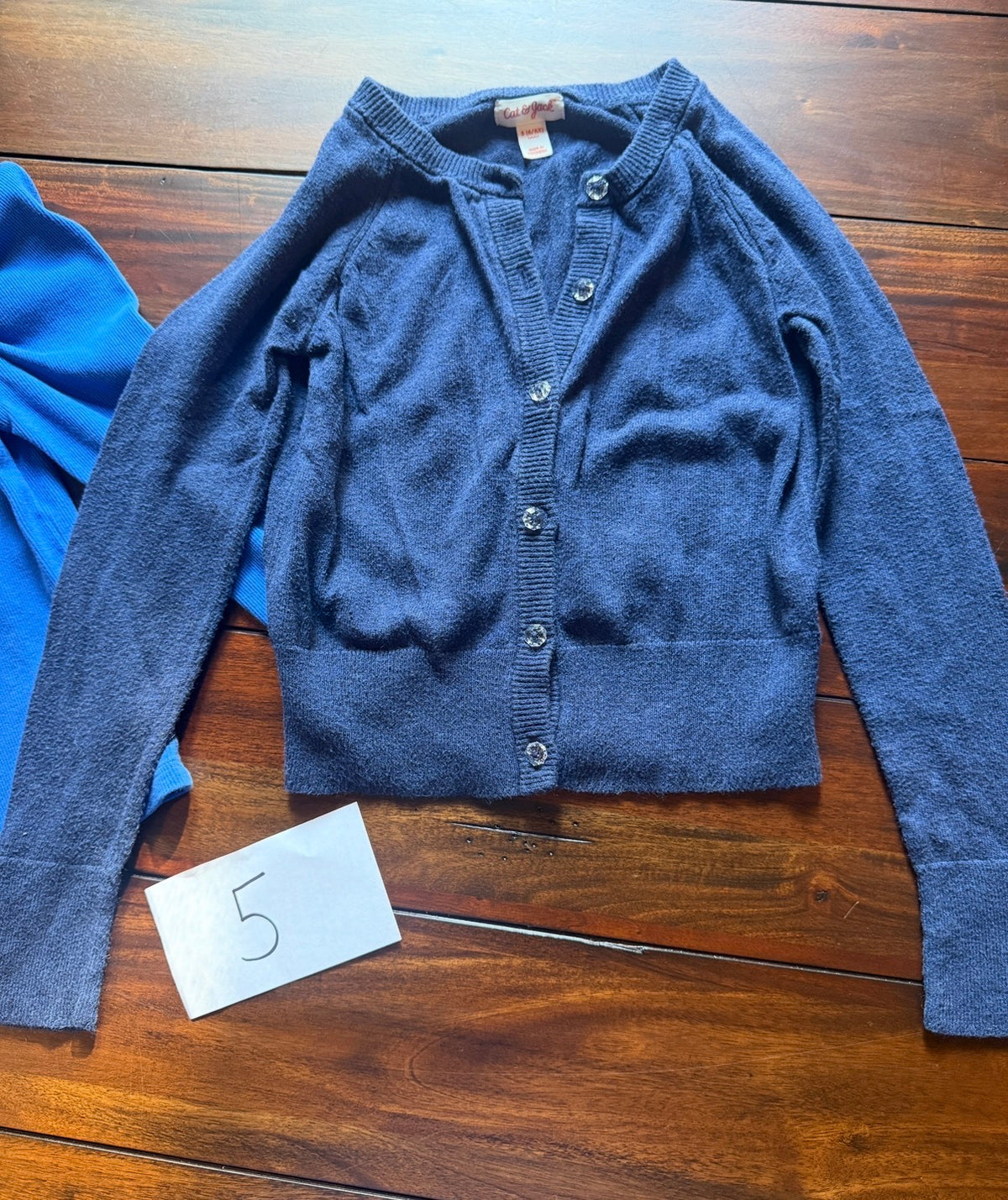 #51 Girls 5 Gap Puff Sleeve Top and Cat & Jack Size 6 Cardigan
