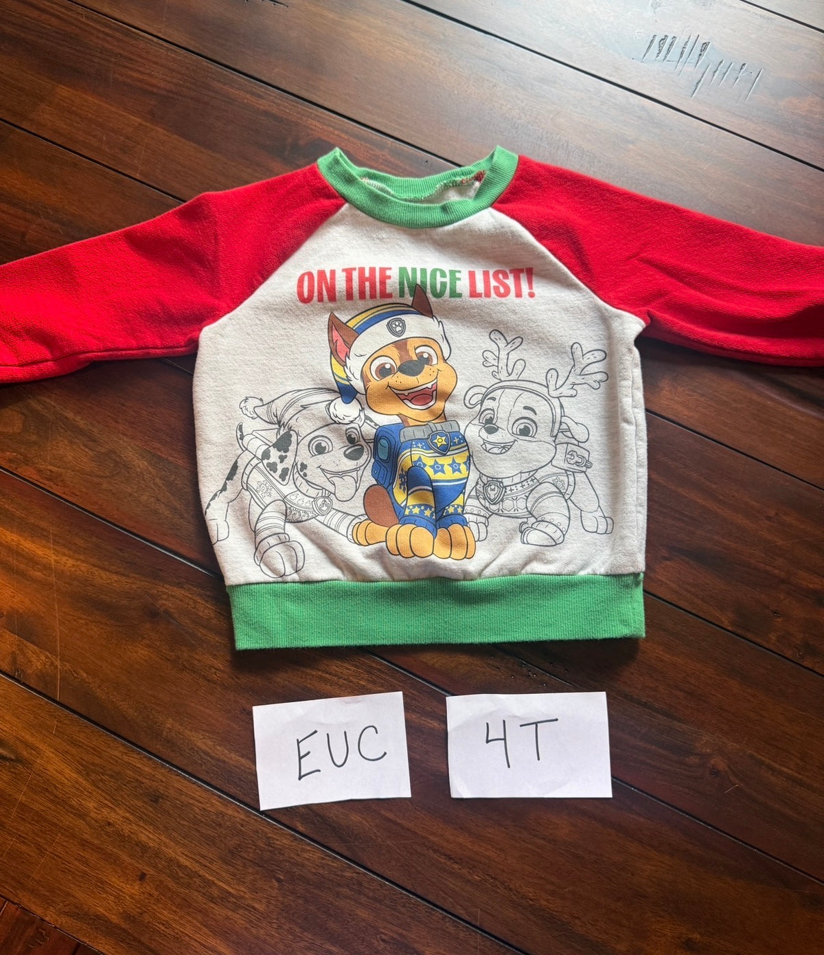 #51 Boys 4T Paw Patrol Christmas Sweater