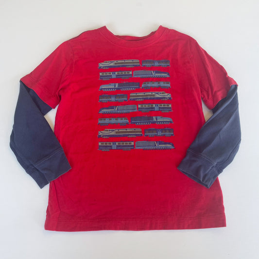 #118 | Size 120 / 6-7 | Hanna Andersson Boys Train Shirt