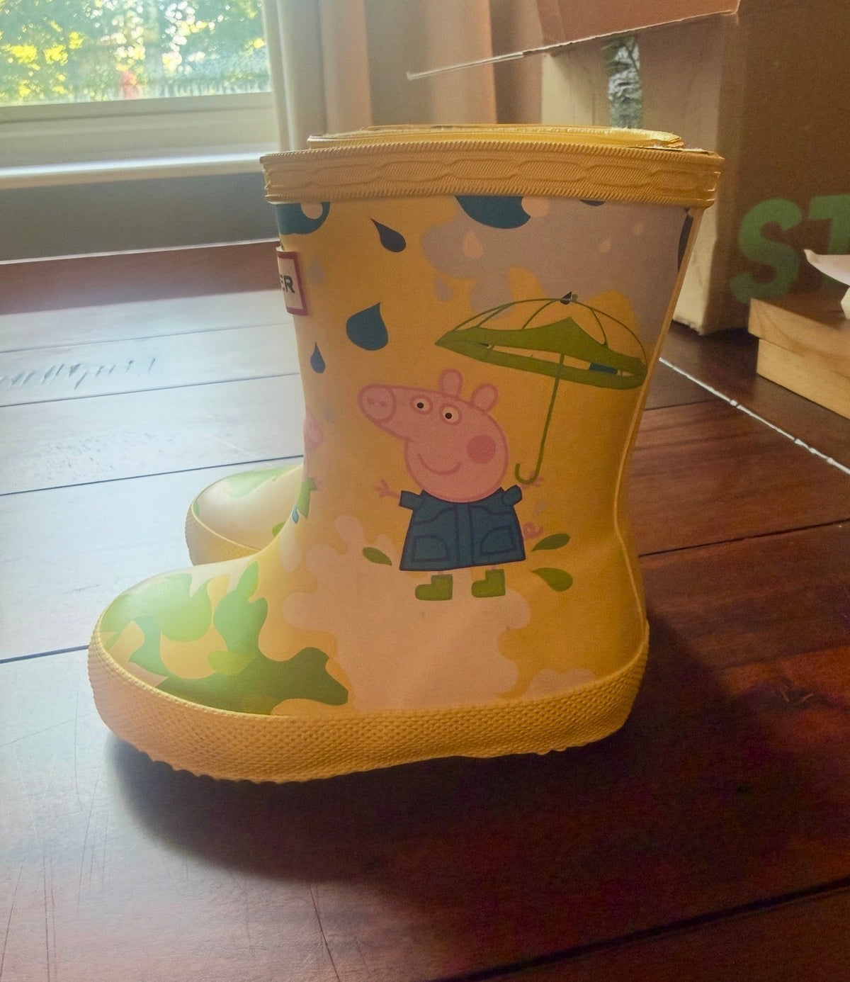 #51 Hunter x Peppa Pig Rain Boots Wellies Girls Size 5