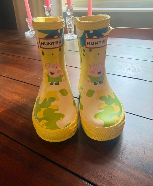 #51 Hunter x Peppa Pig Rain Boots Wellies Girls Size 5