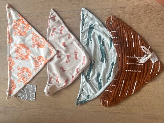 80b 4 pack of designer bandana/bibs