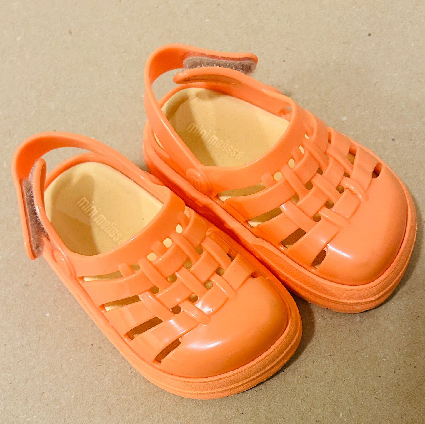 #15 Mini Melissa 6c (fits like 5c) Orange Shoes
