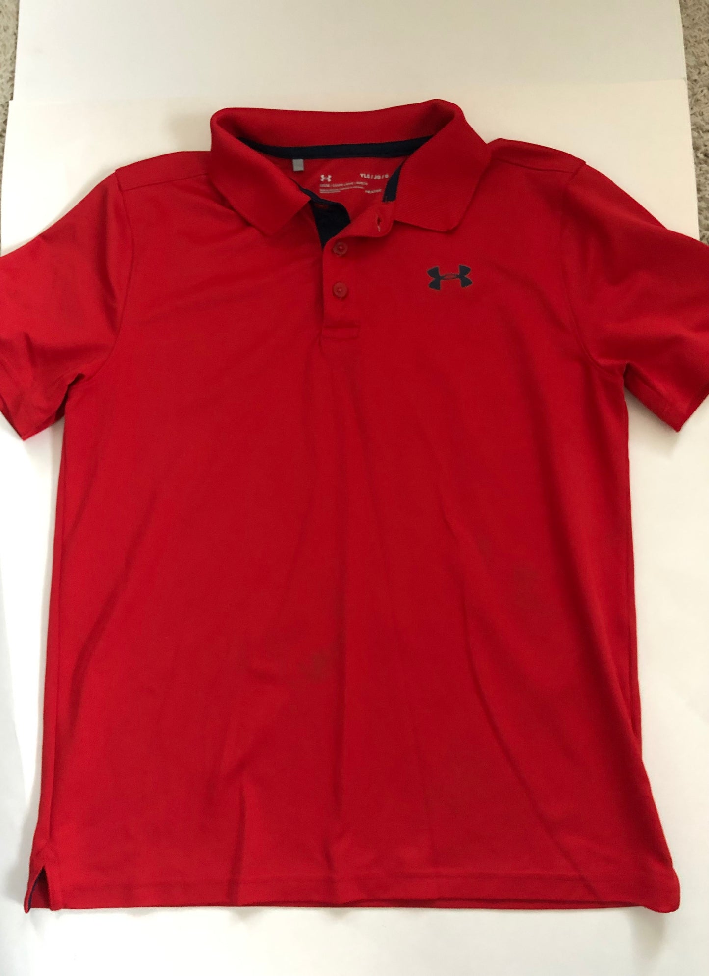 *Reduced* Y Large Under Armour Golf Shirt Polo- boy red