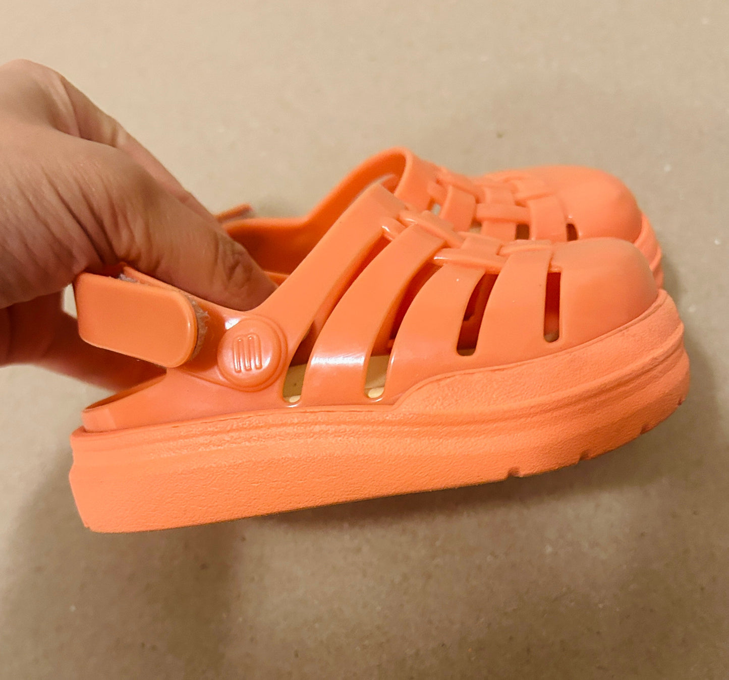 #15 Mini Melissa 6c (fits like 5c) Orange Shoes