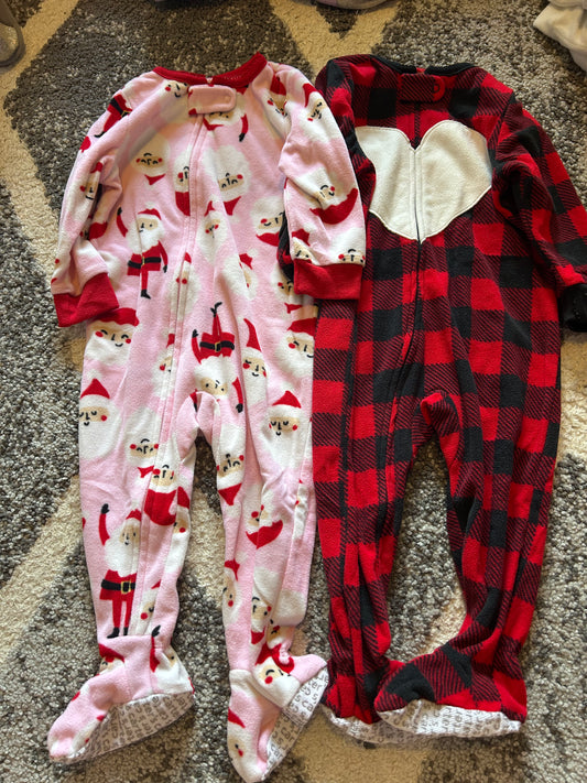 Seller 120, VGUC, fleece Christmas PJs, 12M