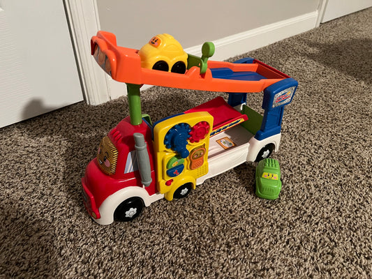 Seller 130 Boys VTech Go! Go! Smart Wheels Big Rig Car Carrier - VGUC (kids age 1-5; clothing size 12 18 24 months 2T 3T 4T