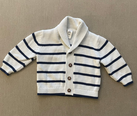 Seller #12 | Baby B'gosh | Boys Navy Blue and White Striped Sweater | EUC | Size 9 months