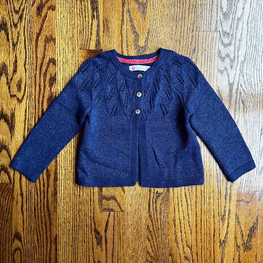 Seller #115 - Baby Boden Girls 18-24M Navy Blue Sparkle Cardigan, EUC/Like New