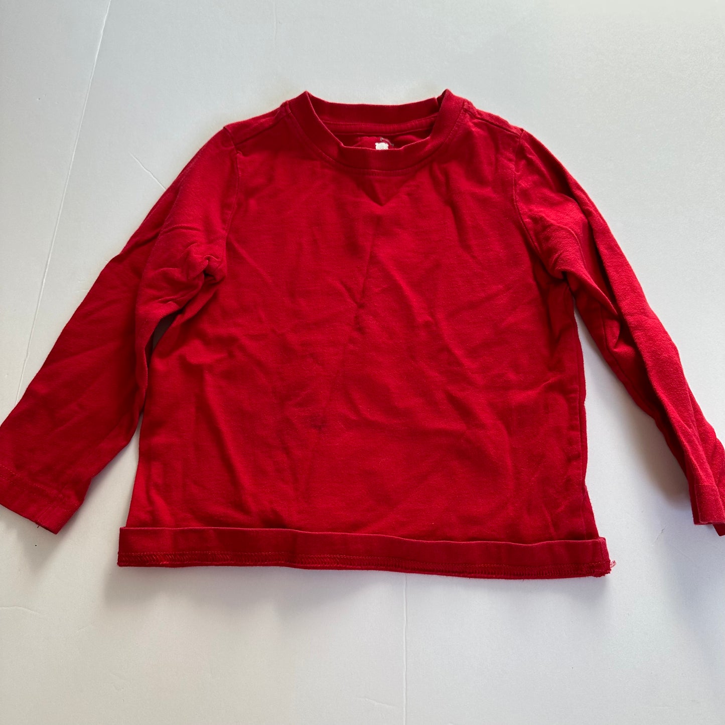 #86B Primary Red LS Shirt Boys 2T