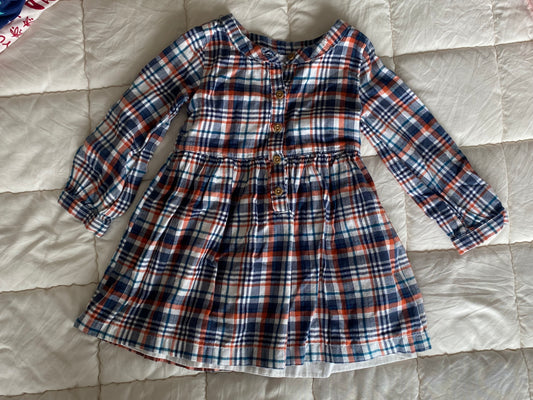 #59 Carter’s girls 2T plaid flannel dress