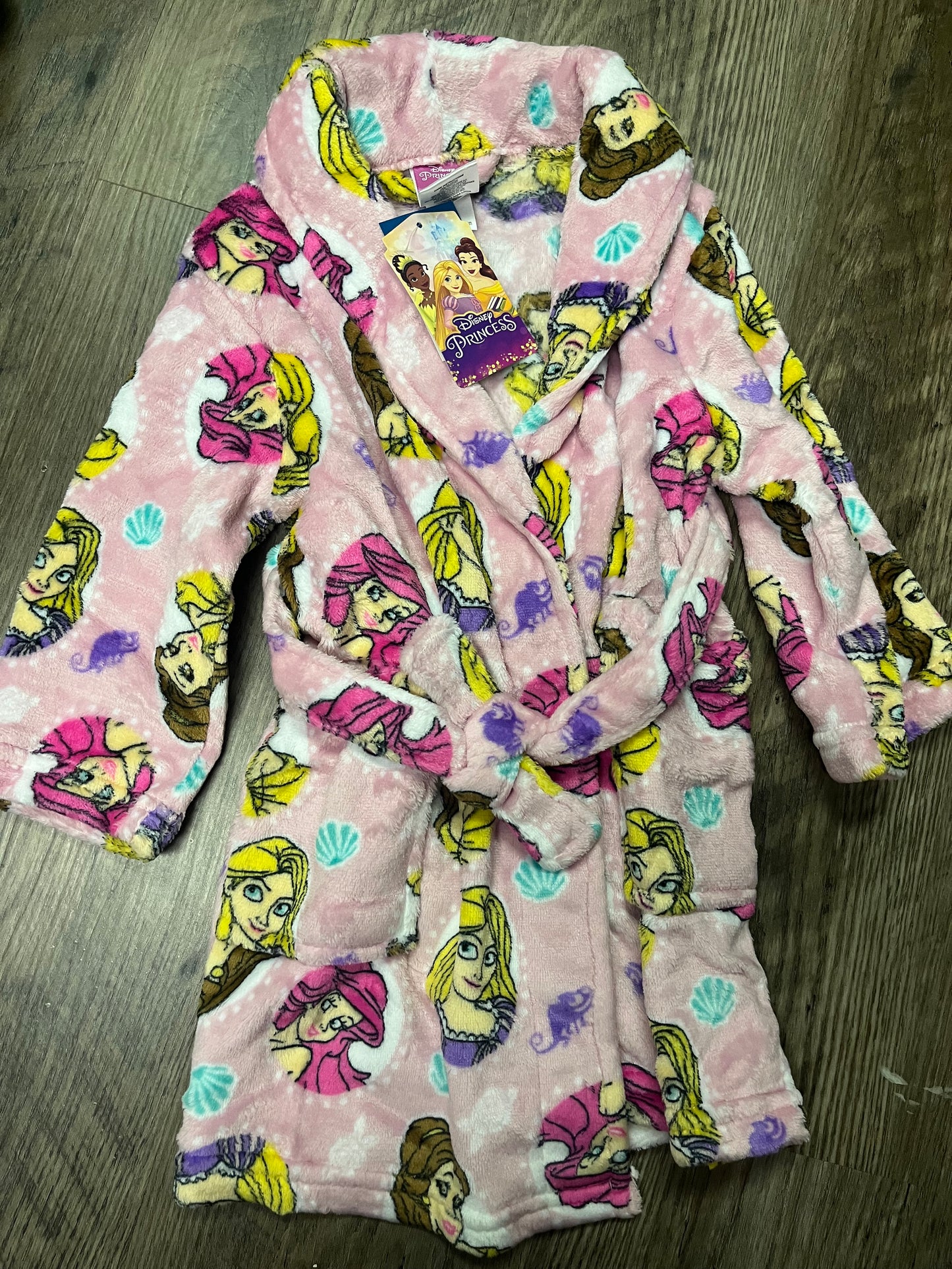 #13 New 2T toddler girl Disney princesses bathrobe