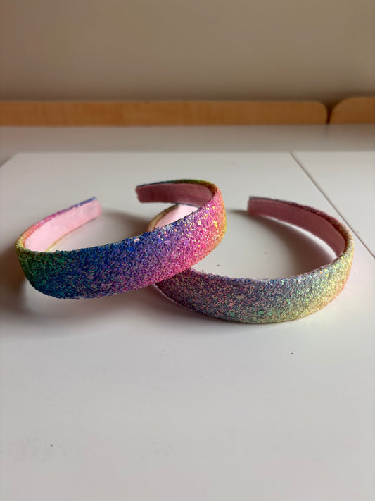 Seller 22 girls sparkle rainbow headbands