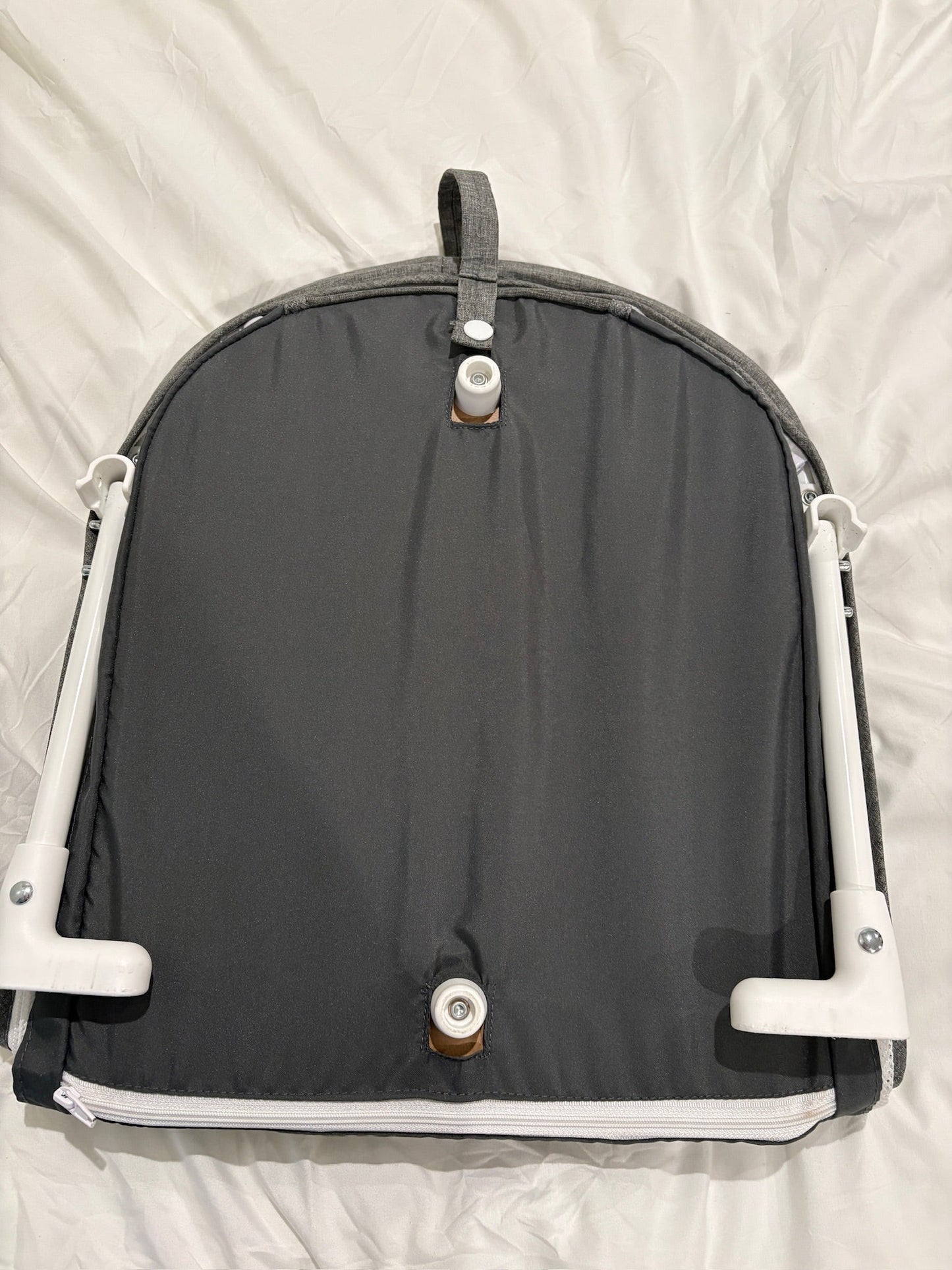 Seller #105 - Gray Baby Delight Snuggle Nest Portable Bassinet GUC