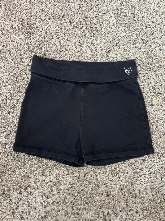 Girls Size 8 - Justice spandex black shorts - GUC