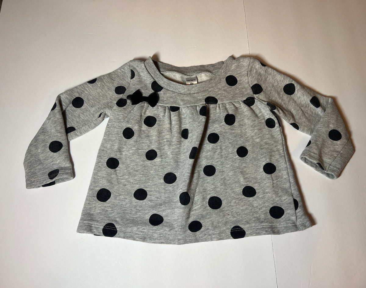 #141 Girls 4 Carters Sweatshirt with Polka Dots