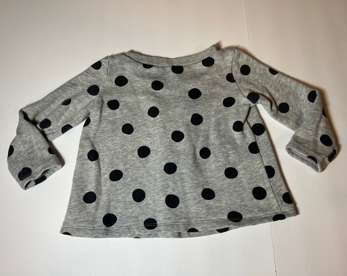 #141 Girls 4 Carters Sweatshirt with Polka Dots