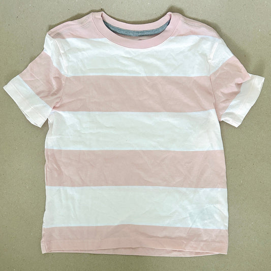 #15 Old Navy 6/7 Pink/White Striped Shirt