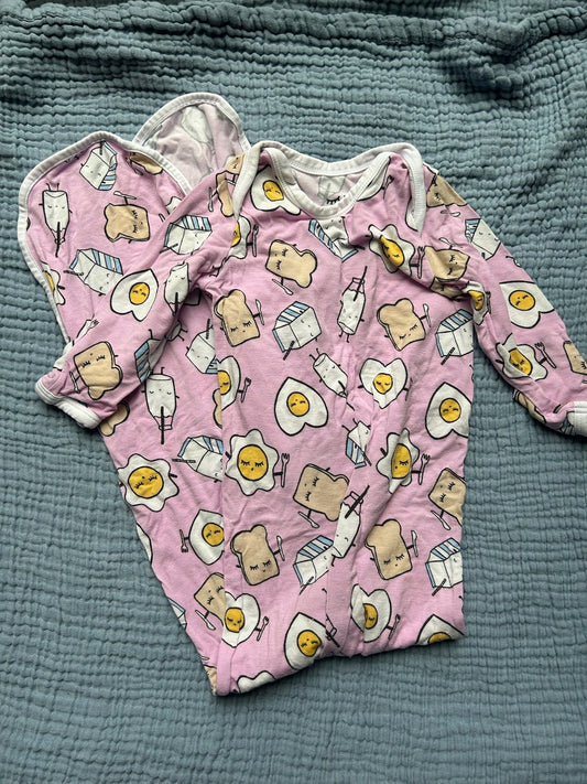 Seller 128 - REDUCED Little Sleepies Breakfast Buddies Newborn Gown