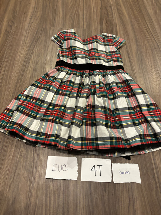 #138 - 4T - EUC Carters - Holiday Plaid Dress - PU 45236