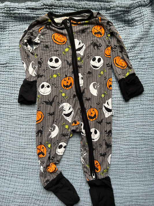 Seller 128 - REDUCED Little Sleepies Nightmare Before Christmas 3-6M Zippie