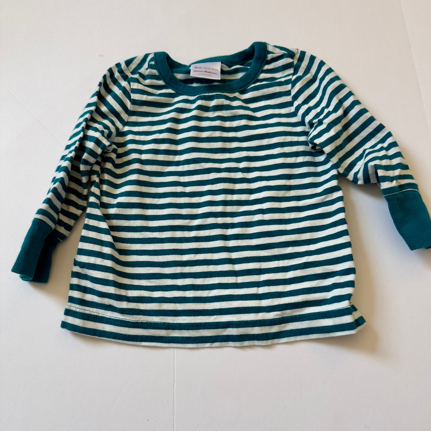 #86B Hanna Andersson Striped Top 12-18M