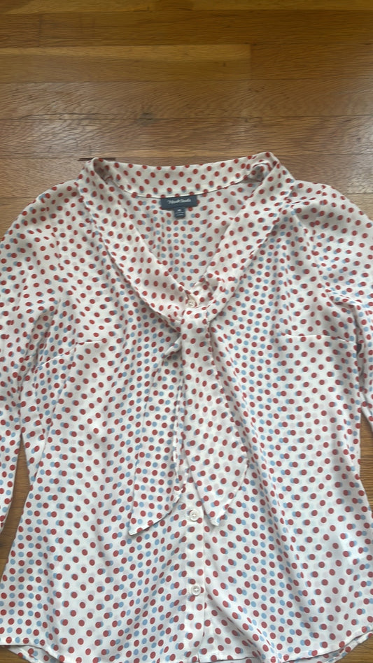 #116 Modcloth Polka Dot Bow Neck Tie