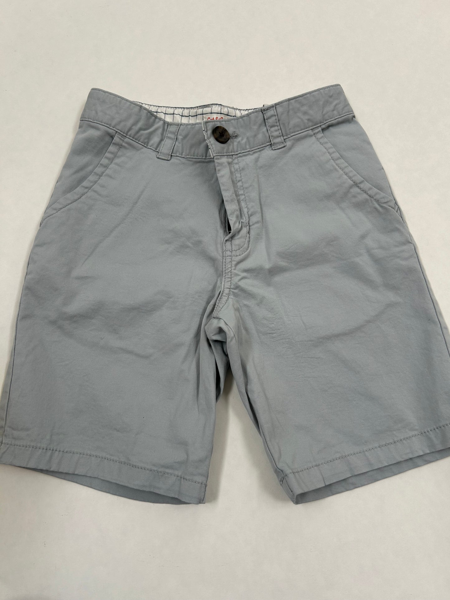 Boys size 10 Cat & Jack light gray adjustable waist flat front shorts