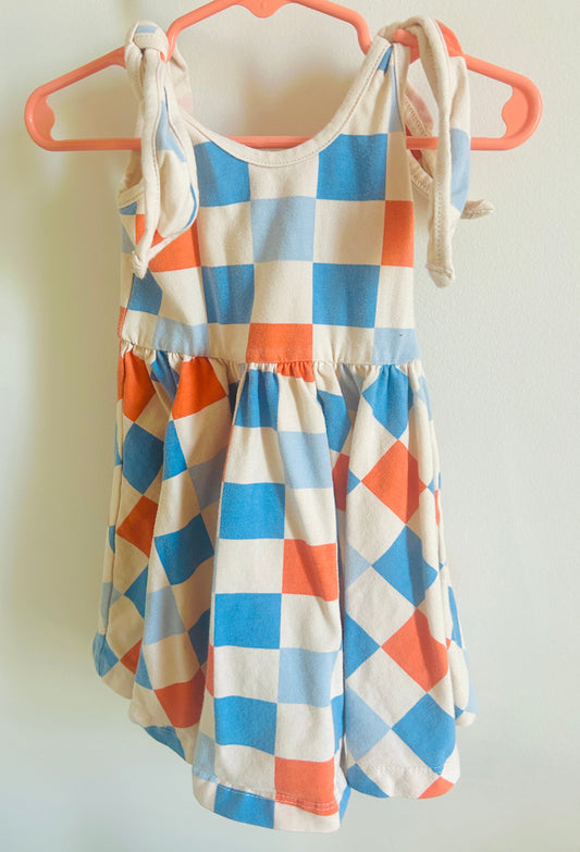 #15 REDUCED Alice + Ames 2t Bow Tank Ballet Dress in Checkerboard