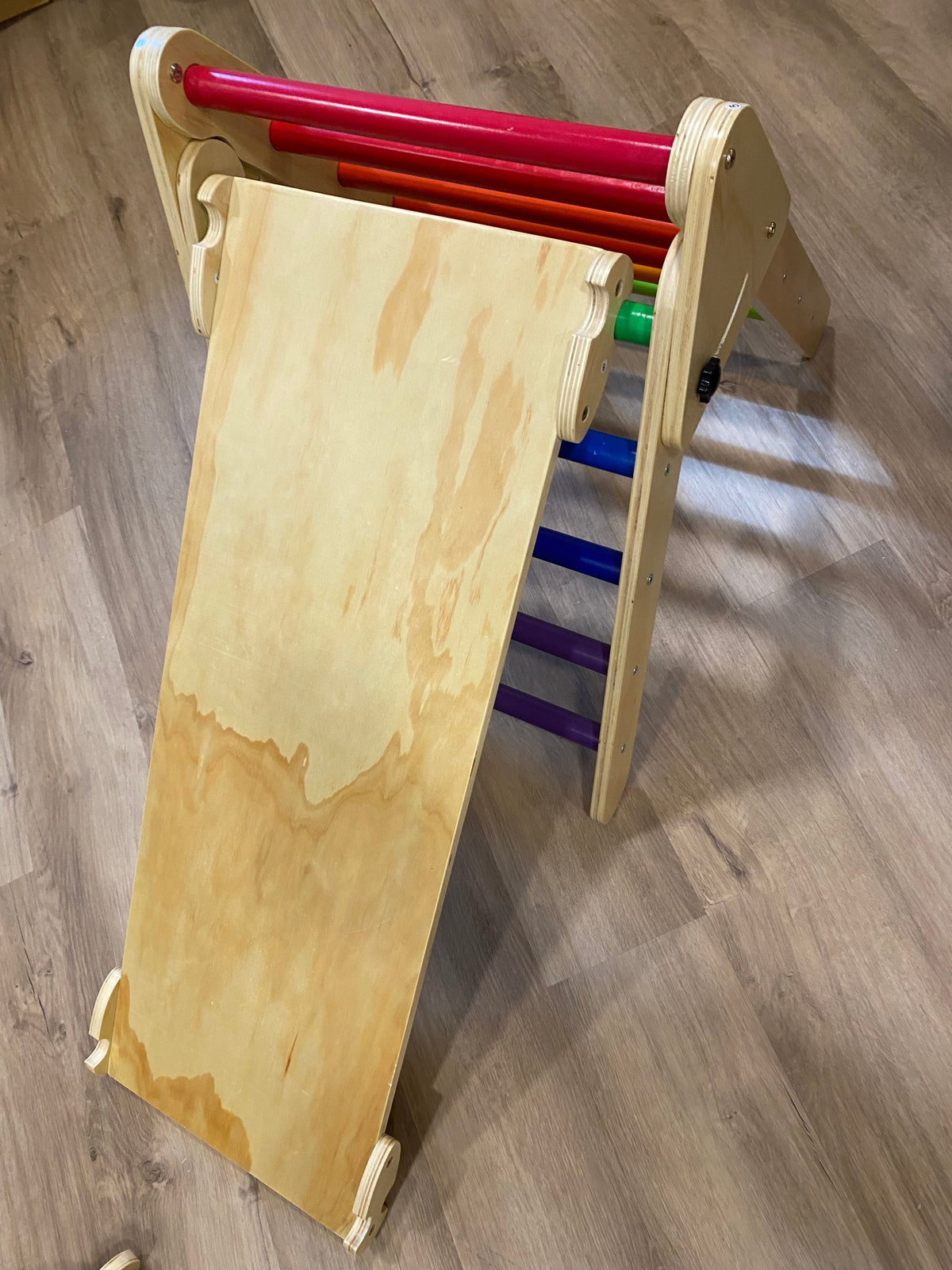 #59 toddler wooden climb/slide/rock set