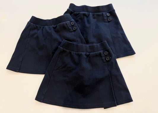 #9 Girls XS (4/5) Bundle of 3 Uniform Navy Skorts, C&J, GUC
