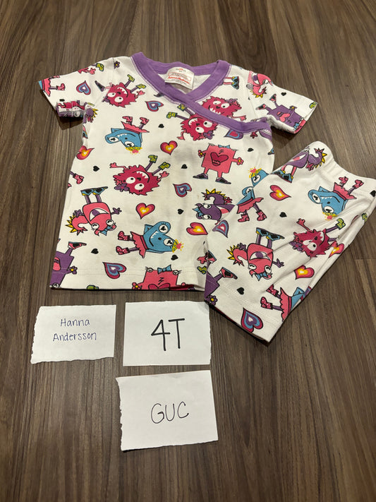 #138 -4T - GUC Hanna Andersson - Monster PJs - PU 45236