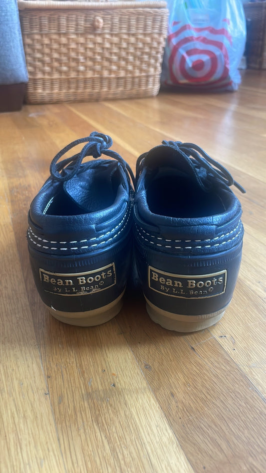 #116 LL Bean Bean Boots Women's size 8 ankle short boots black leather waterproof