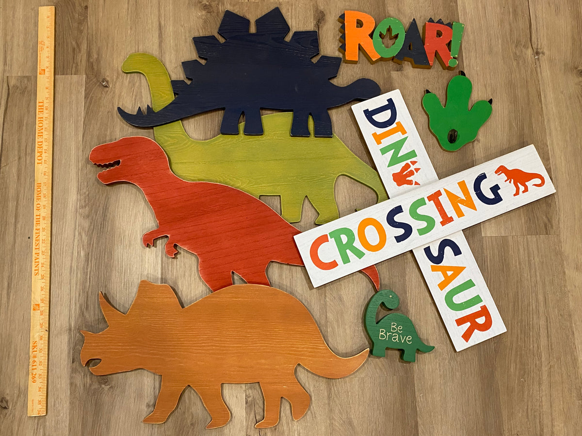 Seller 59 bundle of wooden dinosaur wall decor