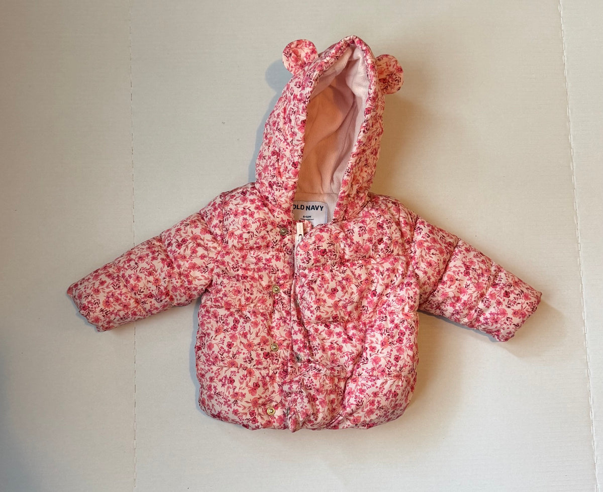 Seller #129 - Old Navy 6-12 Month Floral Winter Coat with Hood