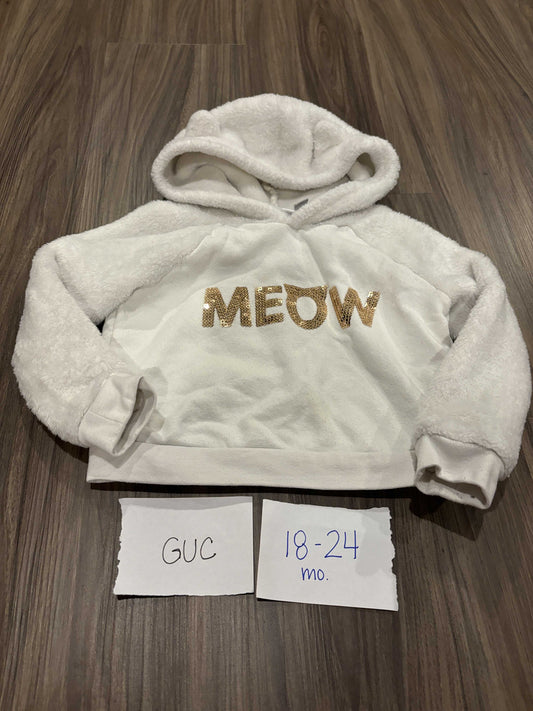 #138 - 18-24 Mo - GUC Meow White Sweatshirt - PU 45236