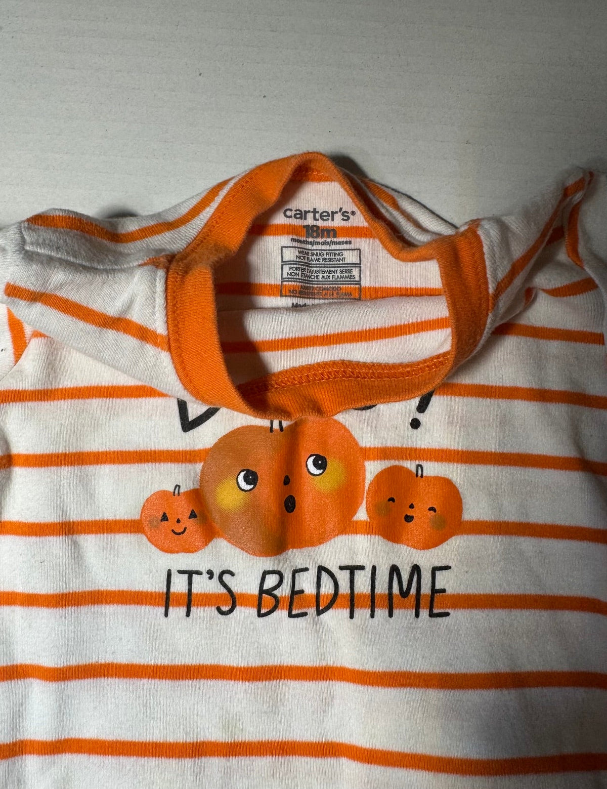 Seller #129 - Carter's 18 Month Pumpkin Halloween Pajamas