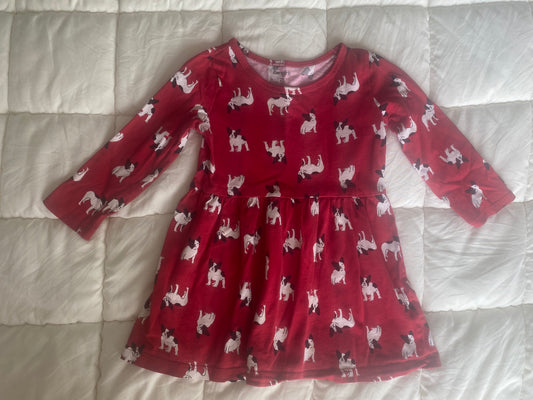 #59 girls 2T Carter's red dog dress