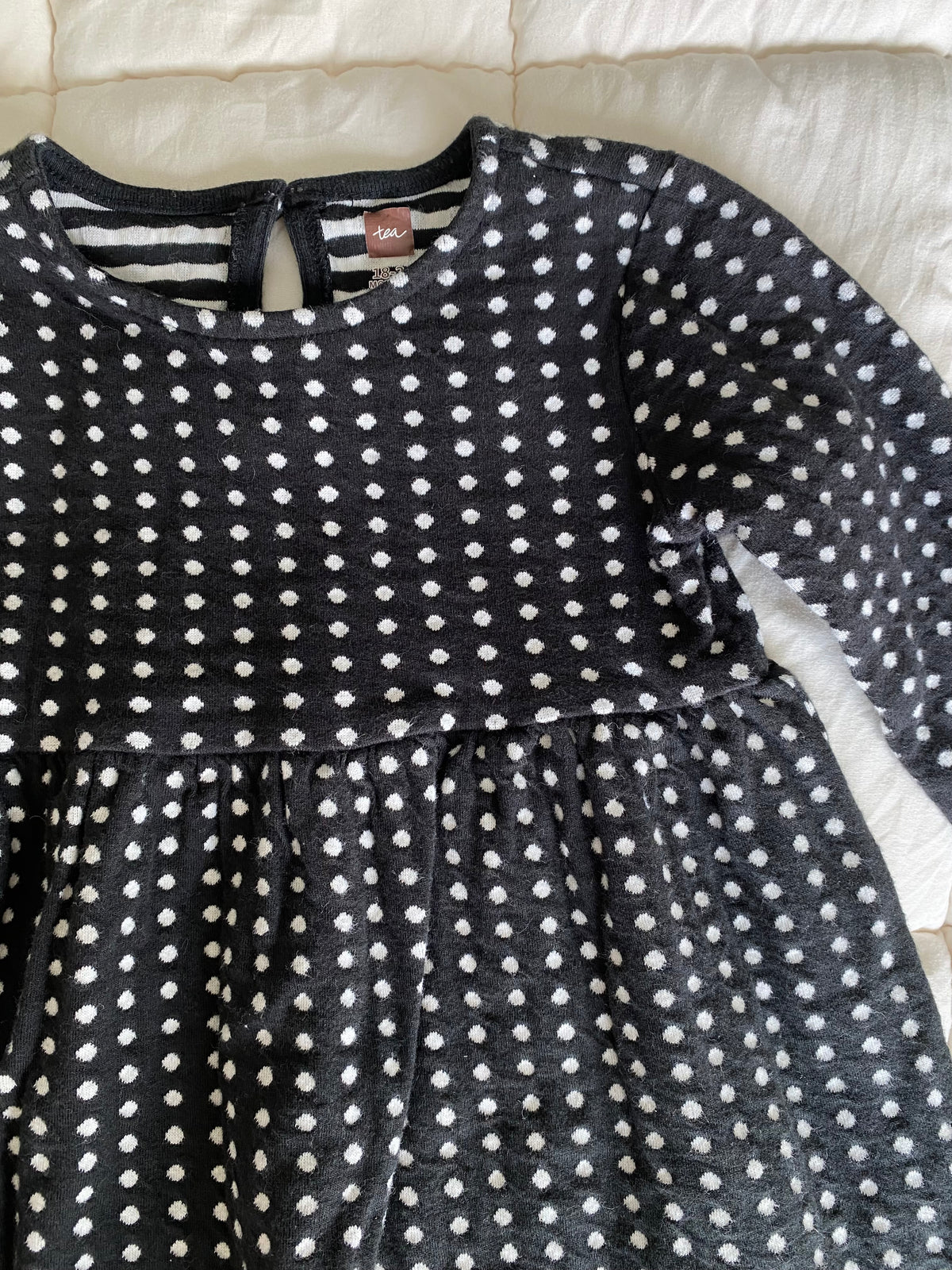 #59 Tea girls 2t black winter dress