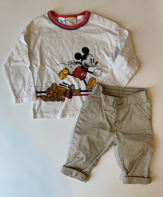 Seller #15 Boys 3-6 Months Zara Disney Old Navy Mickey Outfit