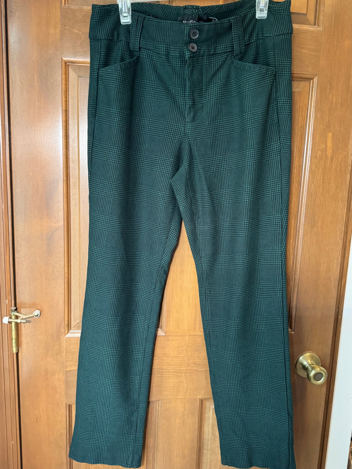 #129 EUC Studio by Torrid 14R Dark Green and Black Dress Pants