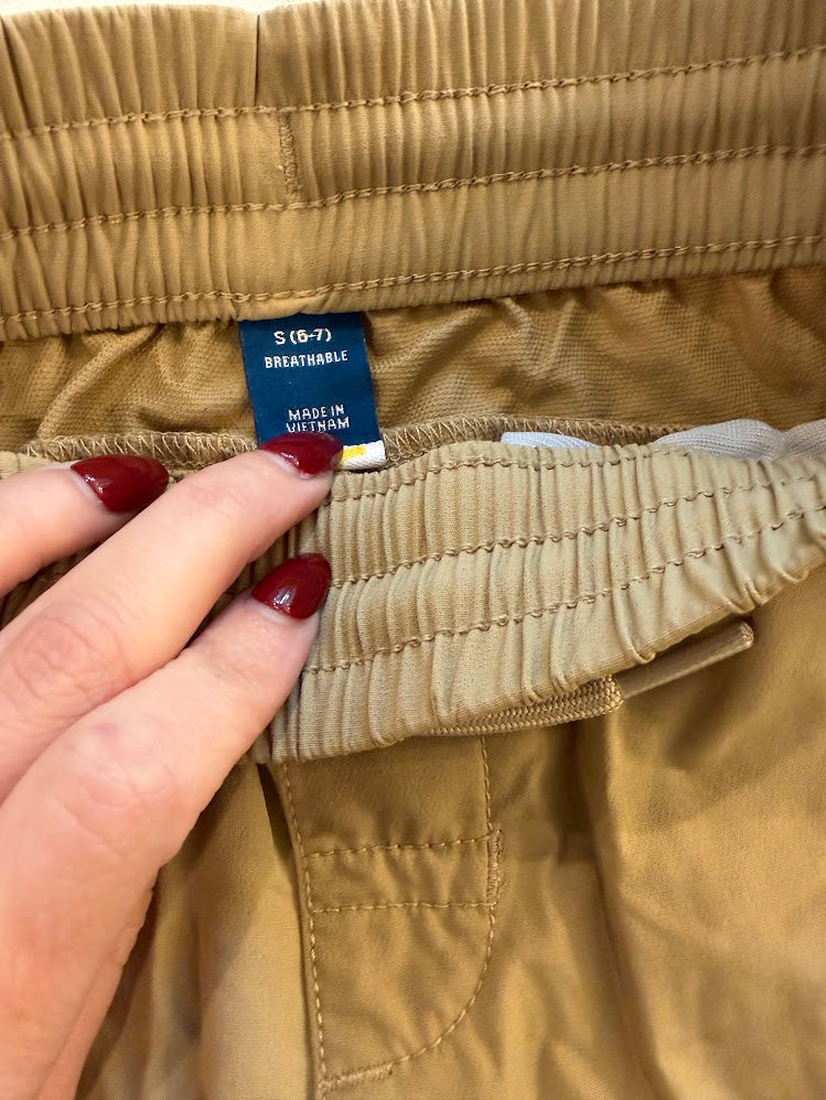#9 Kids 6/7 Old Navy Breathable Tan Pants | EUC/Washed Never Worn