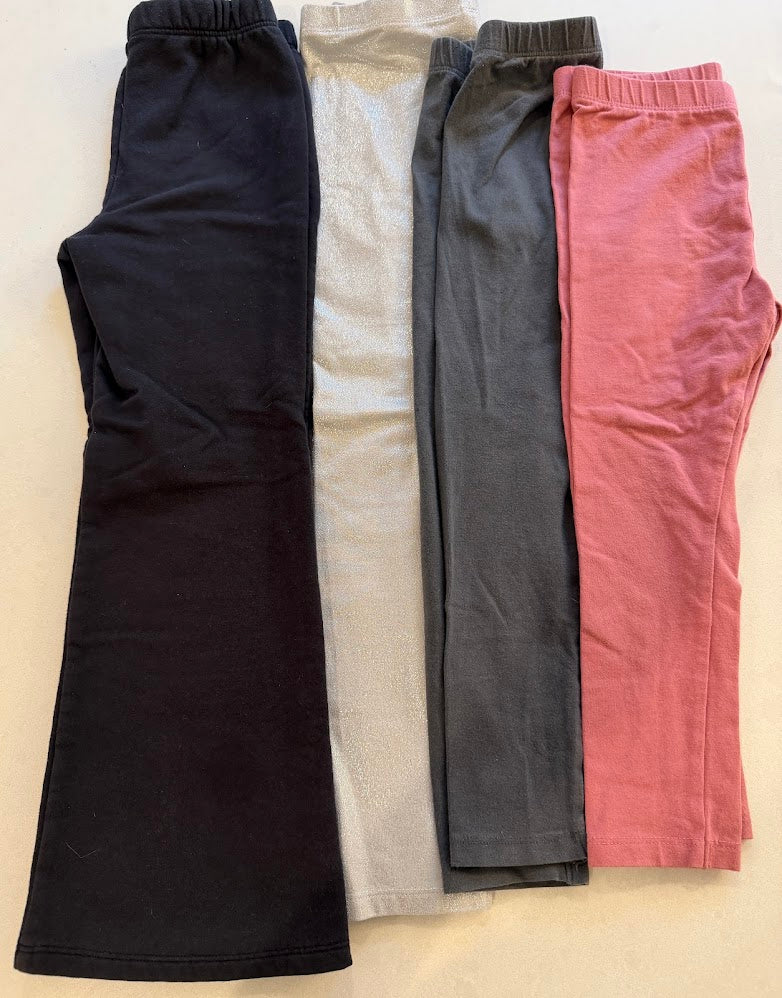 #9 Girls Size 5 Bundle of 4 Leggings/Sweatpants (GUC-EUC; brands in description)