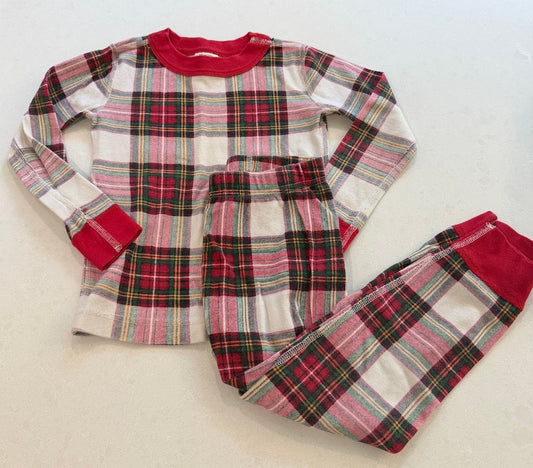 #9 Kids 4T Hanna Andersson Plaid Christmas Pajama Set GUC/VGUC *REDUCED