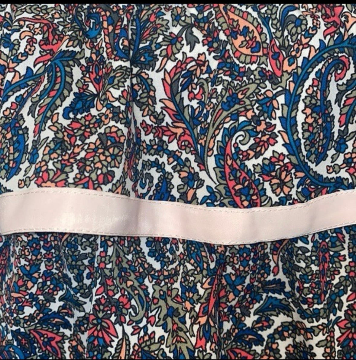 #139 New MARC BY MARC JACOBS Sz L Boho Ruffle Floral Paisley Tankini Bathing Suit Top Womens