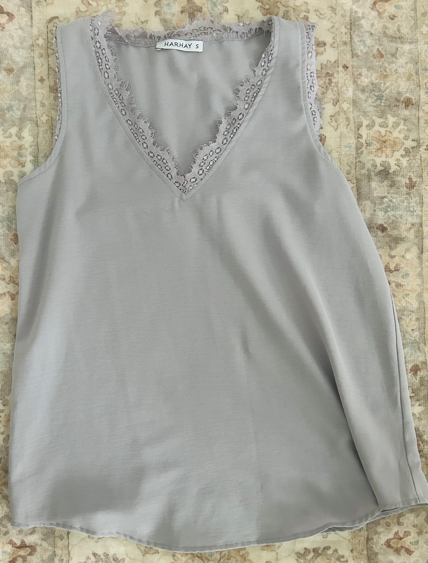 #15 Women’s Small Lace Gray Tank