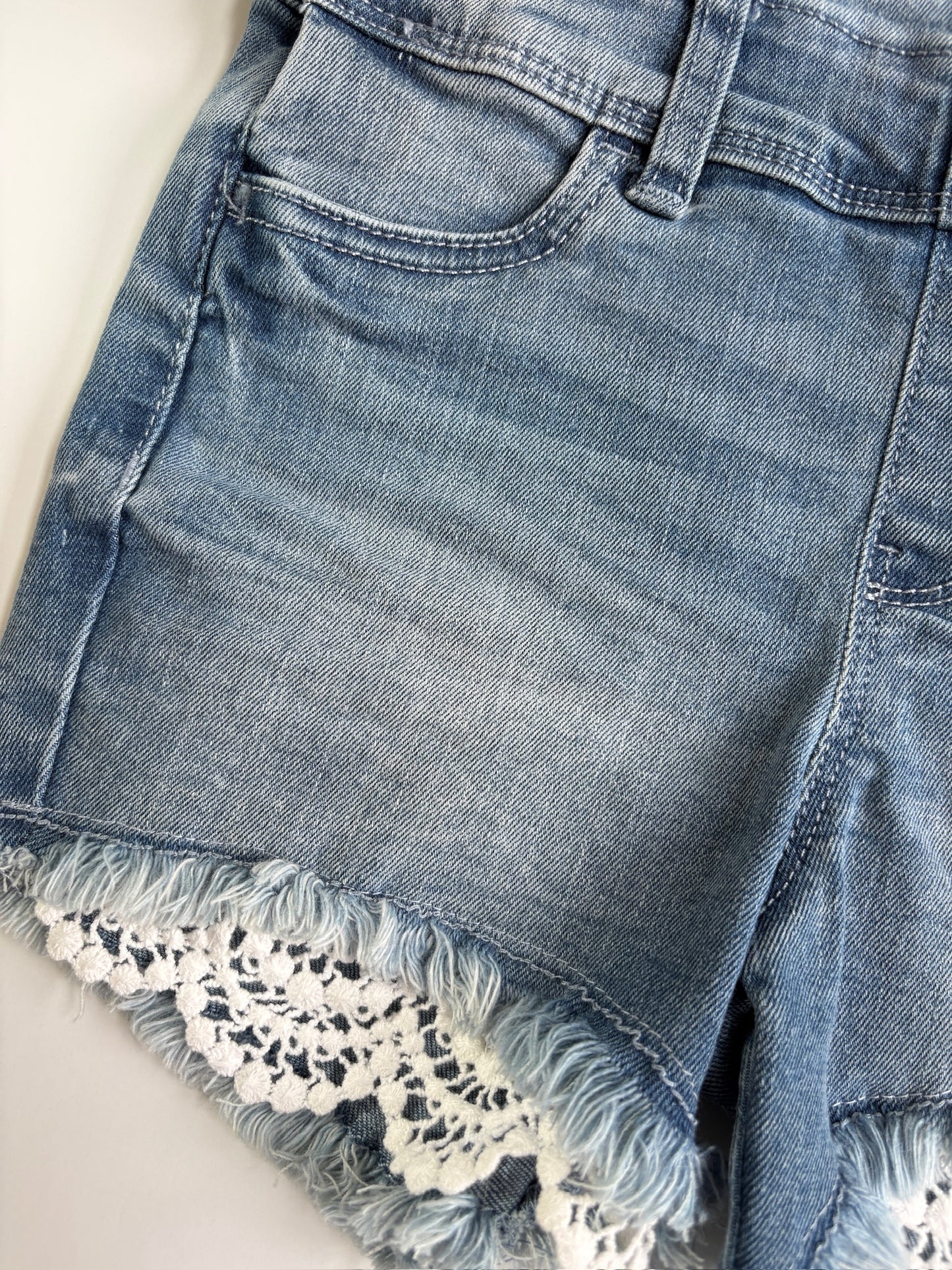 Seller #105 - NWT 4T Girls Jumping Beans Shorts Overalls with Lace Details